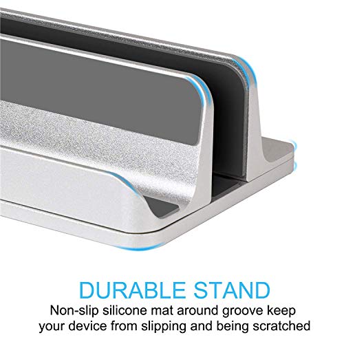 Durable Fizo Vertical Laptop Stand in Silver by Urban Kings Store